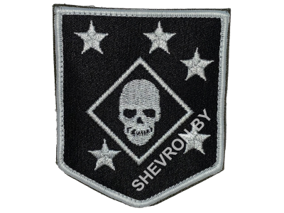 Вышитый шеврон  Морские рейдеры на черном фоне